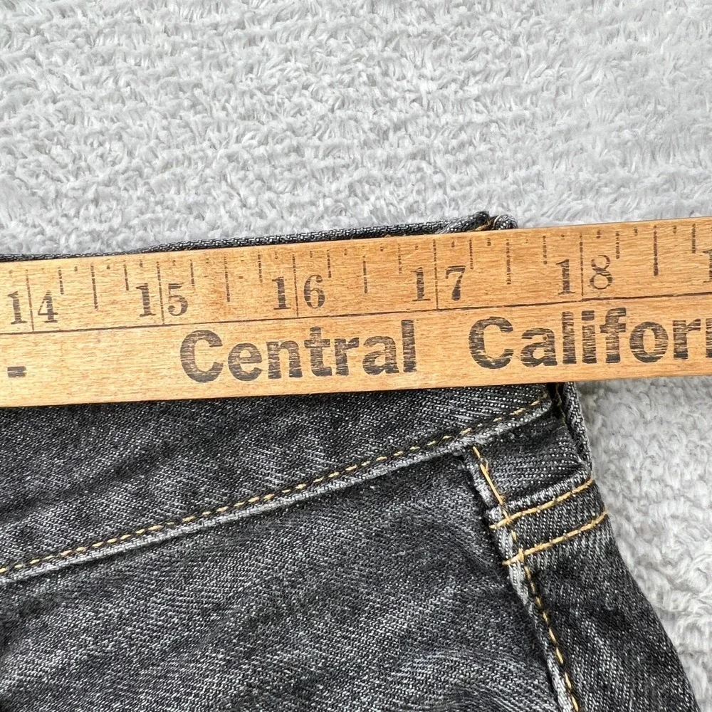 Levi's 501 Original Fit Jeans Size 38 Washed‎ Black Mens Straight Leg Button Fly